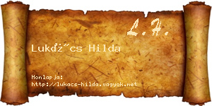 Lukács Hilda névjegykártya